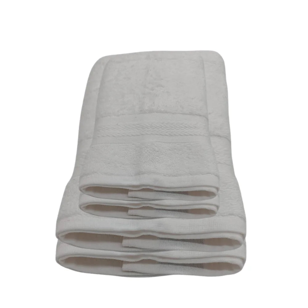منشفة قطنية بيضاء فاخرة من BYFT Home Essence - ناعمة، ماصة، سريعة الجفاف، 550 غرام/متر مربع