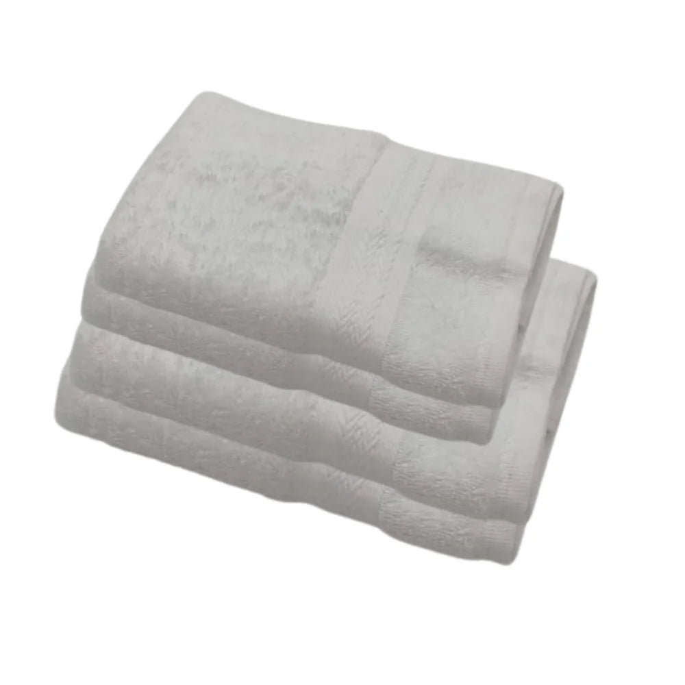 BYFT Home Essence | White Cotton Towel Sets - Soft, Absorbent, Quick-Dry | 550 GSM