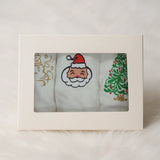 BYFT Embroidered For You Personalised Cotton Hand Towel 50 x 80 Cm - Christmas Trio Set (Snowman, Santa Claus & Christmas Tree) Design High Quality Embroidery Perfect For Gifting