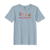 BYFT Threads Embroidered For You Christmas - Merry Christmas Icons (Snowman + Candy Cane + Gingerbread + Tree) Designed T-Shirts