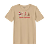 BYFT Threads Embroidered For You Christmas - Merry Christmas Icons (Snowman + Candy Cane + Gingerbread + Tree) Designed T-Shirts