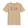 BYFT Threads Embroidered For You Christmas - Merry Christmas Icons (Snowman + Candy Cane + Gingerbread + Tree) Designed T-Shirts