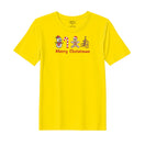 BYFT Threads Embroidered For You Christmas - Merry Christmas Icons (Snowman + Candy Cane + Gingerbread + Tree) Designed T-Shirts