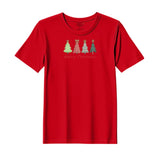 BYFT Threads Embroidered For You Christmas - Merry Christmas Trees (4 Styles) Designed T-Shirts