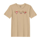BYFT Threads Embroidered For You Christmas - Reindeer Face Trio Designed T-Shirts