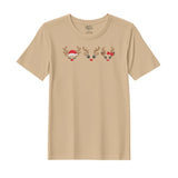 BYFT Threads Embroidered For You Christmas - Reindeer Face Trio Designed T-Shirts