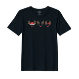 BYFT Threads Embroidered For You Christmas - Reindeer Face Trio Designed T-Shirts