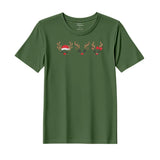BYFT Threads Embroidered For You Christmas - Reindeer Face Trio Designed T-Shirts