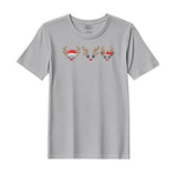 BYFT Threads Embroidered For You Christmas - Reindeer Face Trio Designed T-Shirts