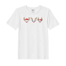BYFT Threads Embroidered For You Christmas - Reindeer Face Trio Designed T-Shirts