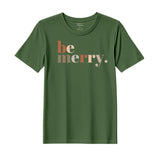 BYFT Threads Printed Christmas - Be Merry Designed T-Shirts