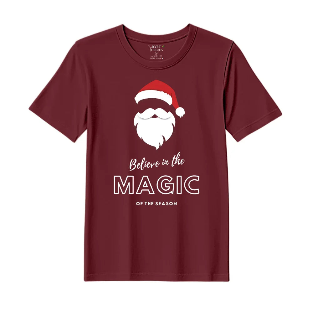 BYFT Threads Printed Christmas - Believe in the magic of the season Designed T-Shirts