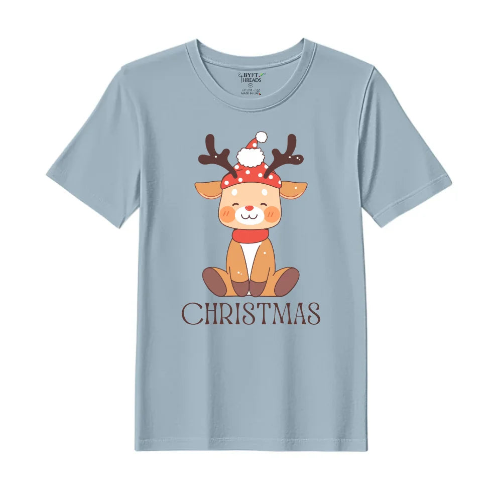 BYFT Threads Printed Christmas - Christmas Deer Designed T-Shirts