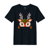 BYFT Threads Printed Christmas - Christmas Deer Face Designed T-Shirts