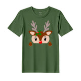 BYFT Threads Printed Christmas - Christmas Deer Face Designed T-Shirts