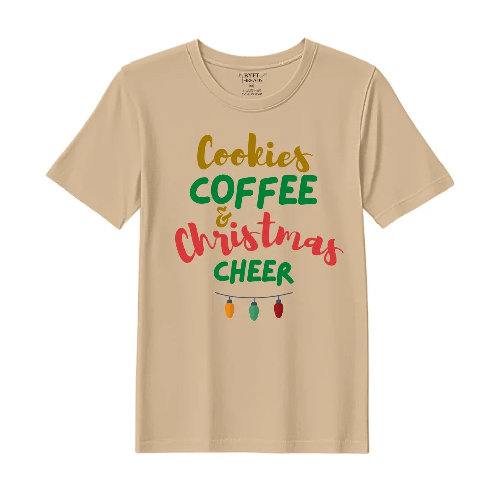 BYFT Threads Printed Christmas - Cookies Christmas Cheer Designed T-Shirts