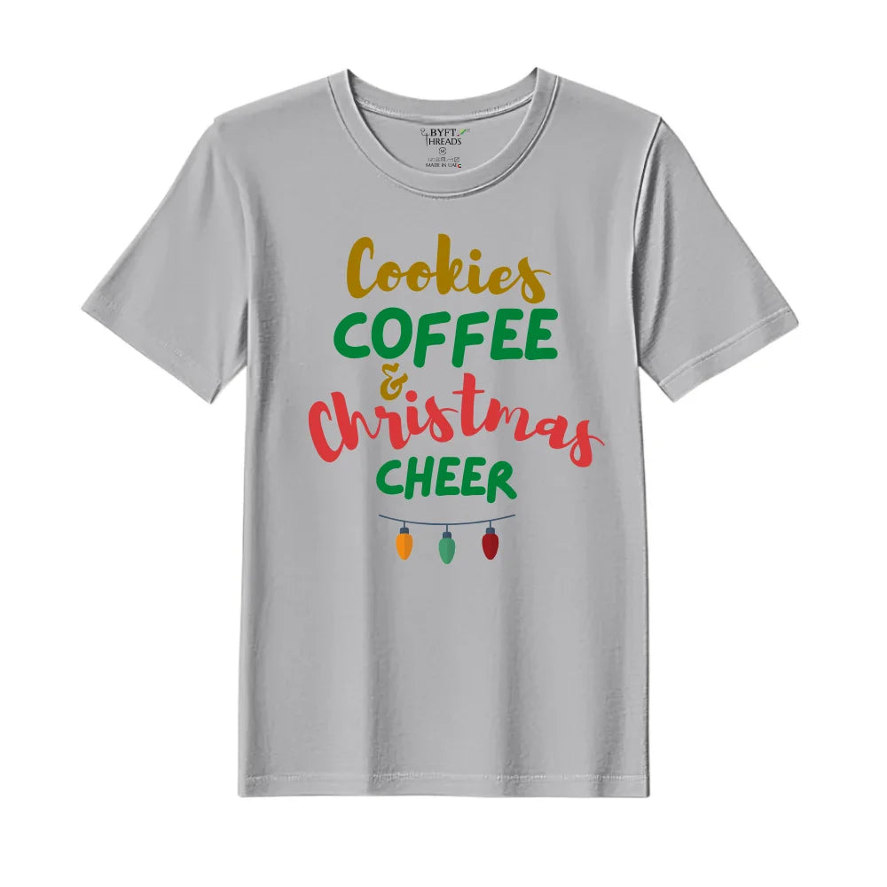 BYFT Threads Printed Christmas - Cookies Christmas Cheer Designed T-Shirts