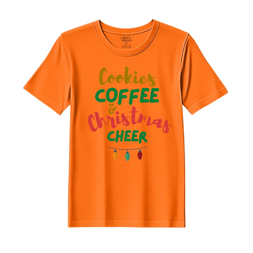 BYFT Threads Printed Christmas - Cookies Christmas Cheer Designed T-Shirts