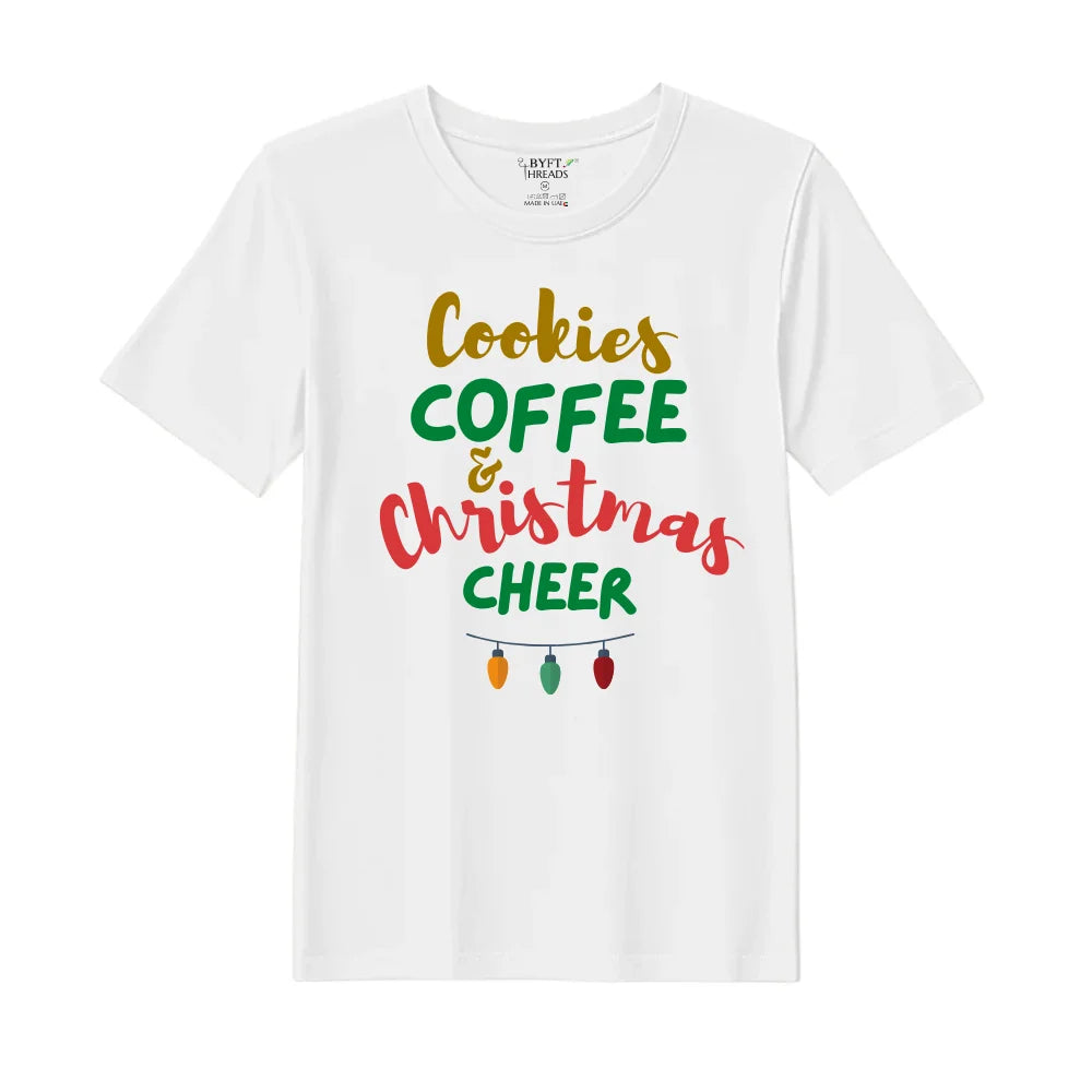BYFT Threads Printed Christmas - Cookies Christmas Cheer Designed T-Shirts