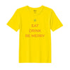 BYFT Threads Printed Christmas - Eat Drink Be Merry Designed T-Shirts