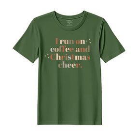 BYFT Threads Printed Christmas - I run of Coffee and Christmas Cheer Designed T-Shirts