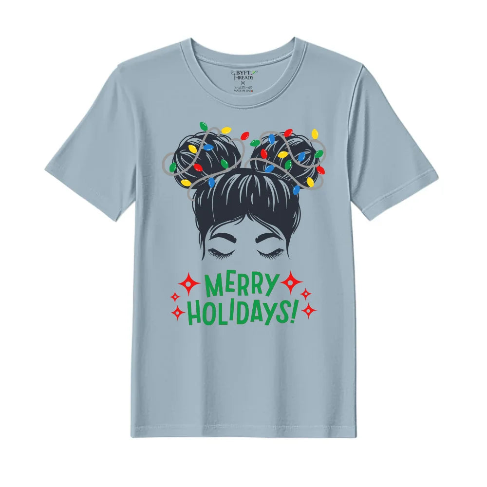 BYFT Threads Printed Christmas - Merry Holidays Designed T-Shirts