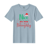 BYFT Threads Printed Christmas - Nice untill proven Naughty Designed T-Shirts