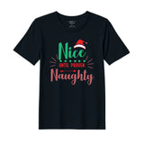 BYFT Threads Printed Christmas - Nice untill proven Naughty Designed T-Shirts