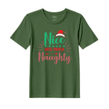 BYFT Threads Printed Christmas - Nice untill proven Naughty Designed T-Shirts