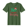 BYFT Threads Printed Christmas - Nice untill proven Naughty Designed T-Shirts