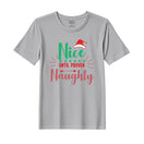 BYFT Threads Printed Christmas - Nice untill proven Naughty Designed T-Shirts