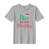 BYFT Threads Printed Christmas - Nice untill proven Naughty Designed T-Shirts