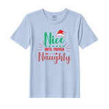 BYFT Threads Printed Christmas - Nice untill proven Naughty Designed T-Shirts