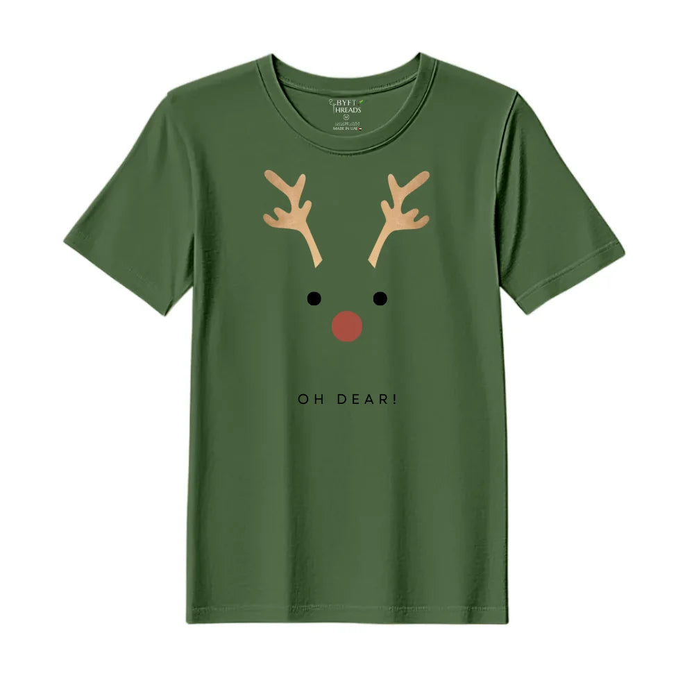 BYFT Threads Printed Christmas - Oh dear Designed T-Shirts