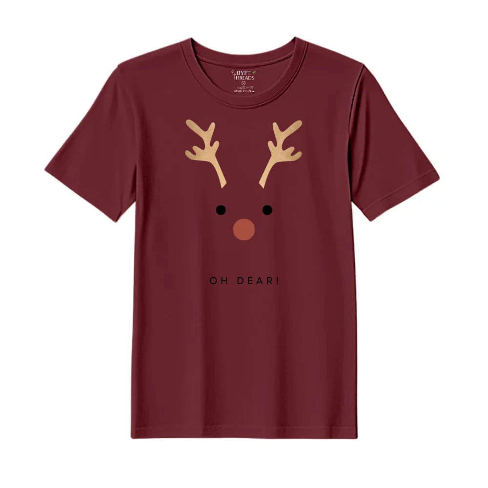 BYFT Threads Printed Christmas - Oh dear Designed T-Shirts