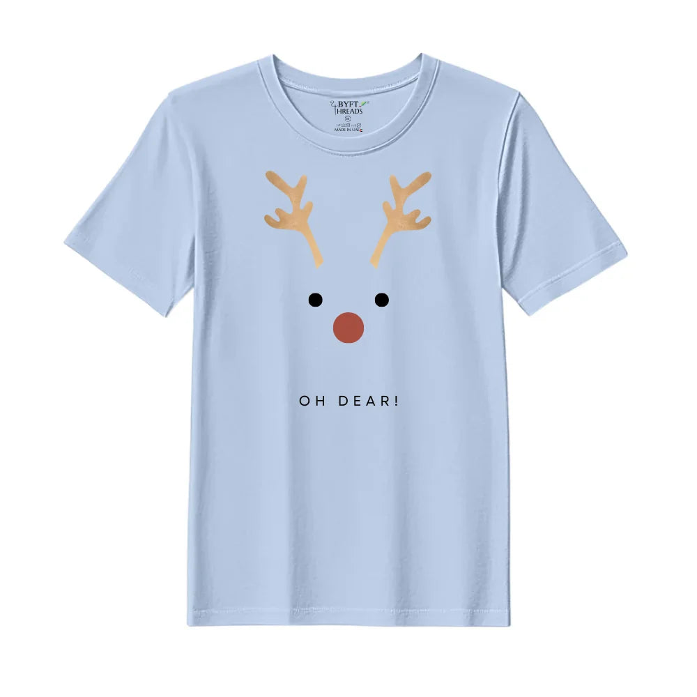 BYFT Threads Printed Christmas - Oh dear Designed T-Shirts