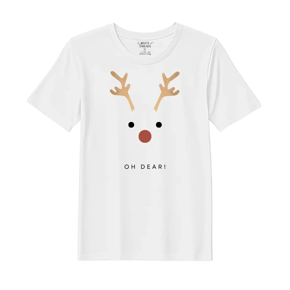 BYFT Threads Printed Christmas - Oh dear Designed T-Shirts