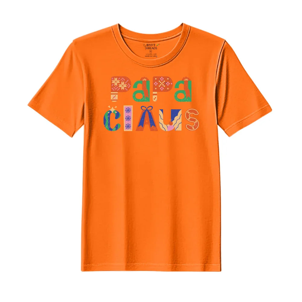 BYFT Threads Printed Christmas - Papa Claus Designed T-Shirts