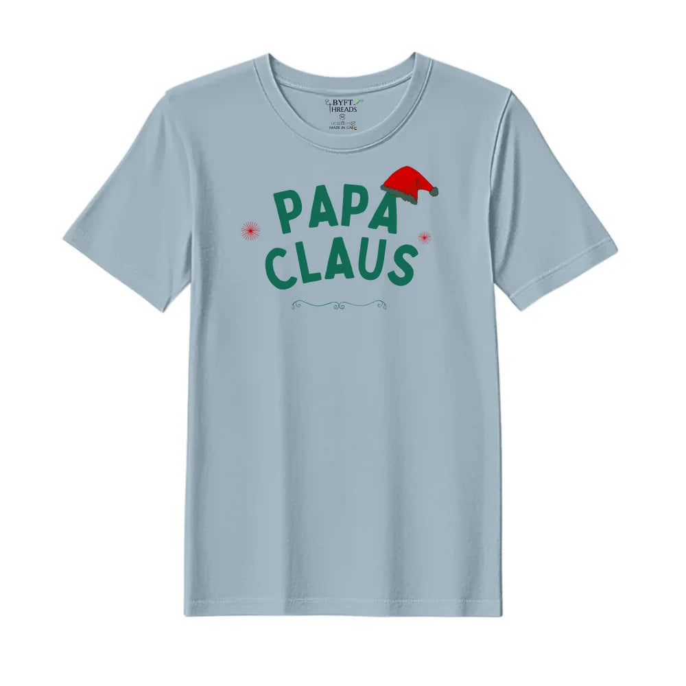 BYFT Threads Printed Christmas - Papa Claus Hat Designed T-Shirts