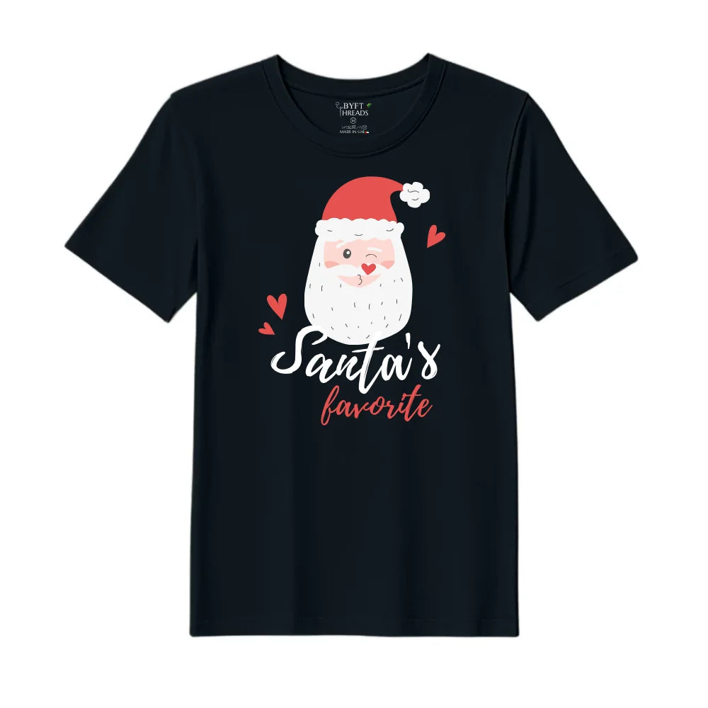 BYFT Threads Printed Christmas - Santa's Favorite Designed T-Shirts