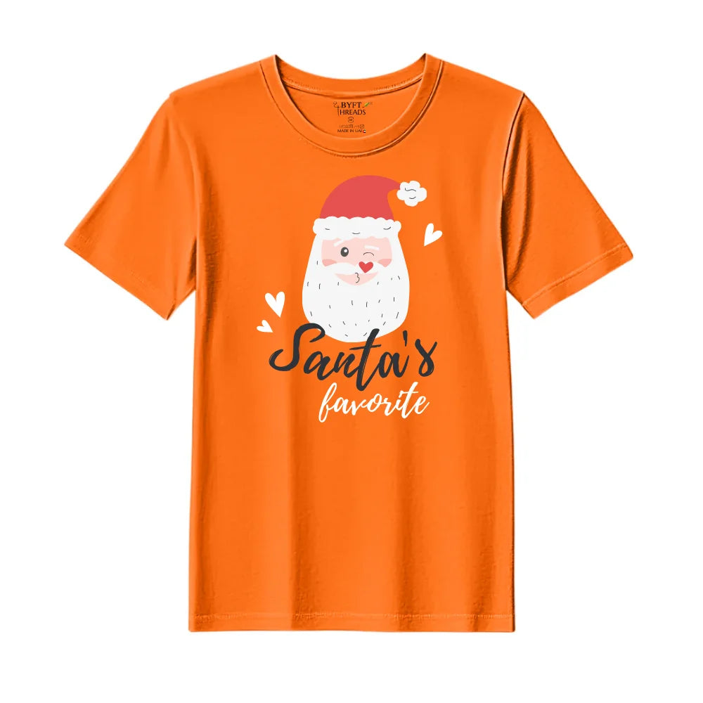 BYFT Threads Printed Christmas - Santa's Favorite Designed T-Shirts