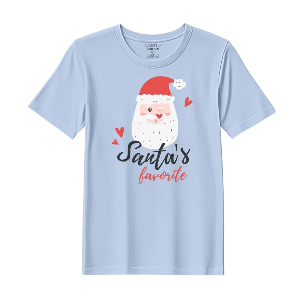 BYFT Threads Printed Christmas - Santa's Favorite Designed T-Shirts