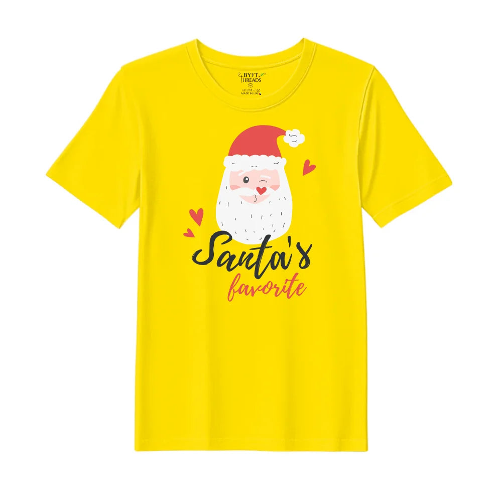 BYFT Threads Printed Christmas - Santa's Favorite Designed T-Shirts