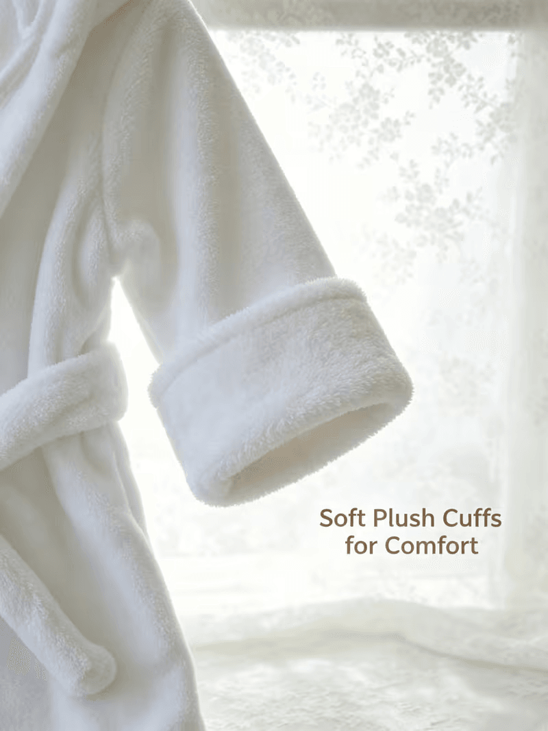 BYFT Daffodil Bear Themed Baby Photography Set Coral Fleece Bathrobe with Hood Rabbit Ears + Waist-Cinching Belt