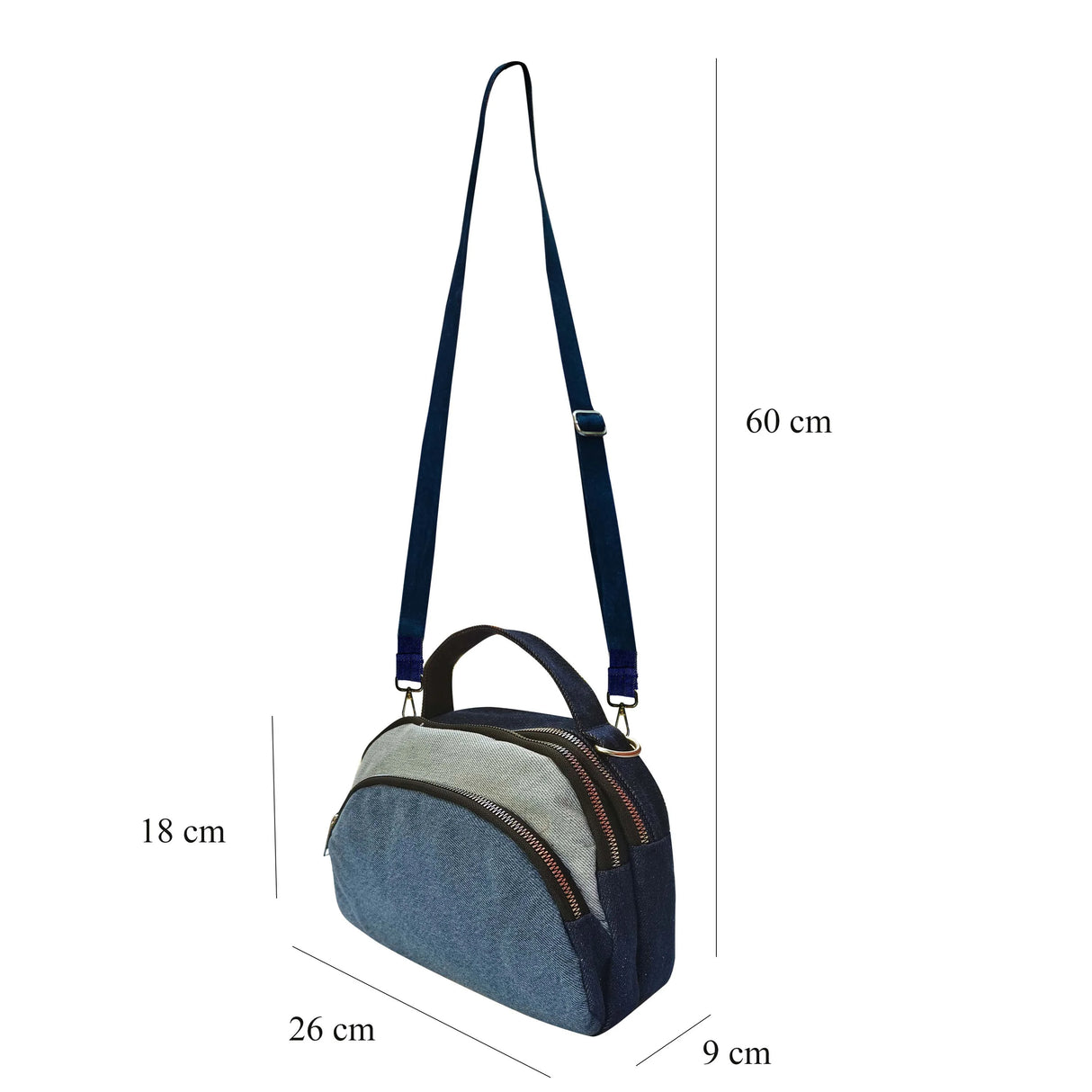 The Purani Jeans Boho Blues Handbag | Handmade Denim Boho Style Shoulder Bag