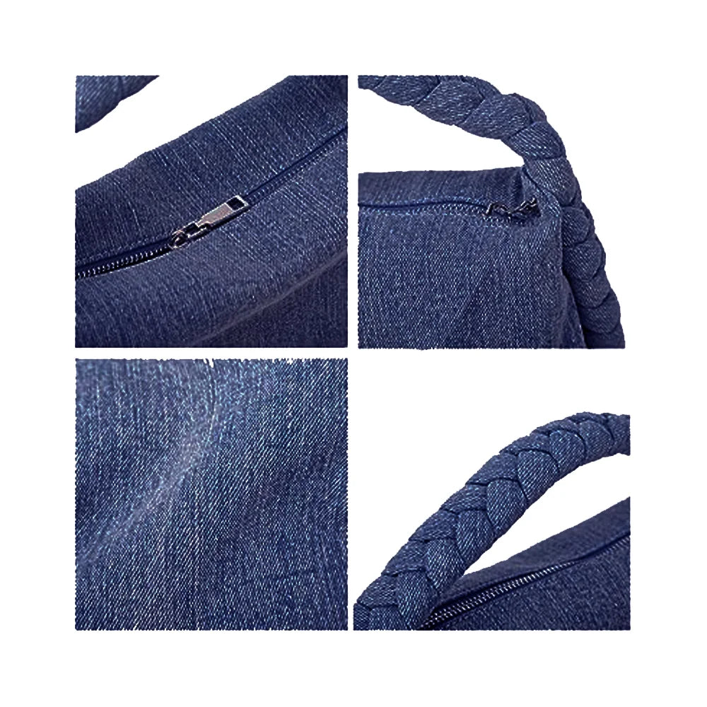 The Purani Jeans Braided Denim Handbag | Handmade Upcycled Eco-Friendly