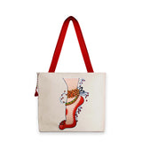 The Purani Jeans Dance Foot Ghungroo Canvas Bag Off-White | Handmade Ethnic Shoulder Bag