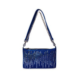 The Purani Jeans Denim Bling Shoulder Purse | Blue Denim Handmade Fashion Bag