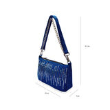 The Purani Jeans Denim Bling Shoulder Purse | Blue Denim Handmade Fashion Bag