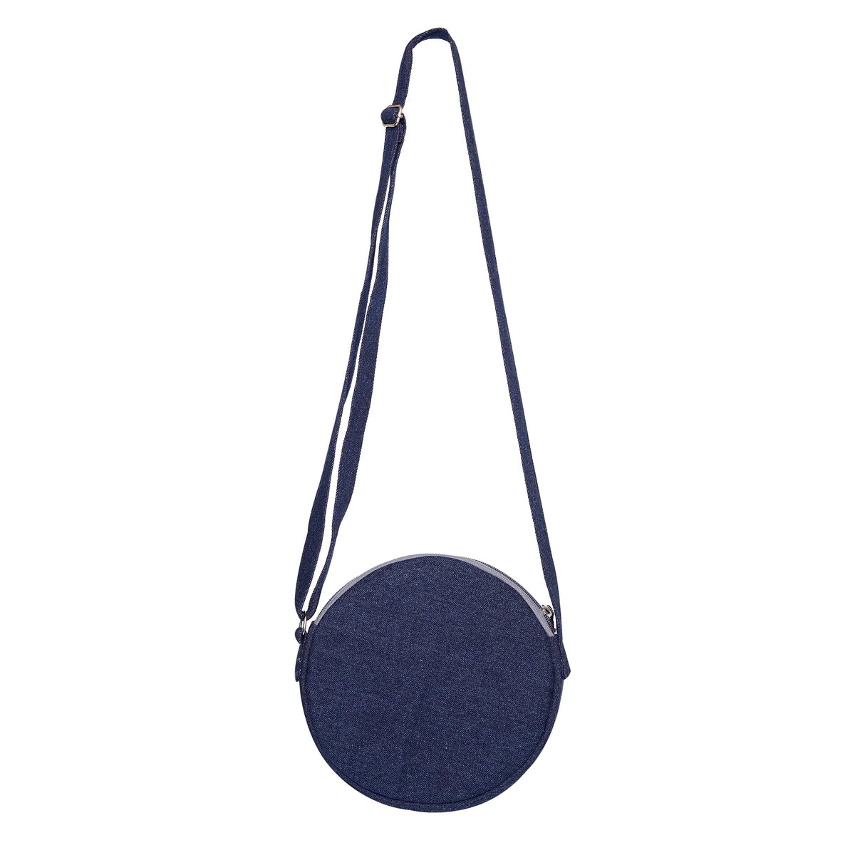 The Purani Jeans Denim Round Sling Bag | Handmade Denim Crossbody Bag
